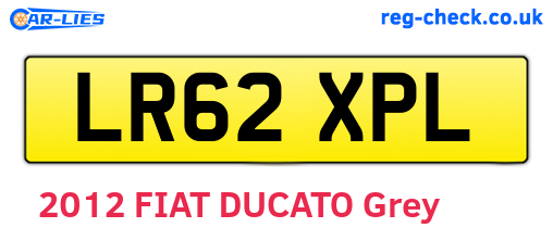LR62XPL are the vehicle registration plates.