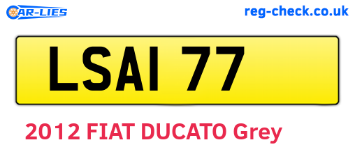 LSA177 are the vehicle registration plates.