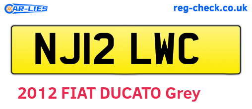 NJ12LWC are the vehicle registration plates.