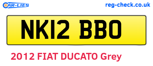 NK12BBO are the vehicle registration plates.