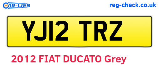 YJ12TRZ are the vehicle registration plates.