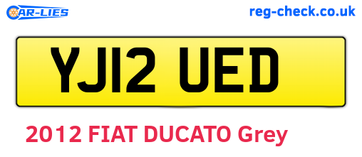 YJ12UED are the vehicle registration plates.