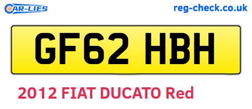 GF62HBH are the vehicle registration plates.