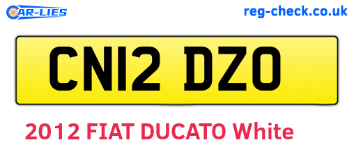 CN12DZO are the vehicle registration plates.