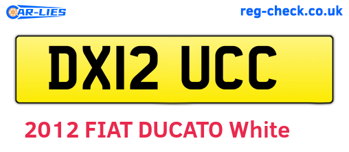 DX12UCC are the vehicle registration plates.