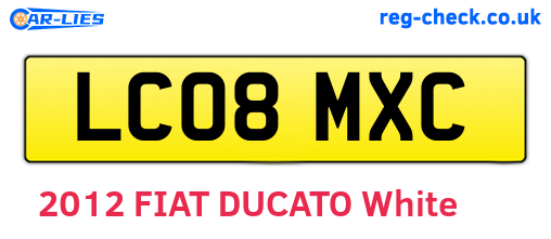 LC08MXC are the vehicle registration plates.