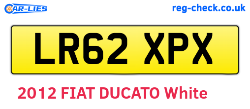 LR62XPX are the vehicle registration plates.