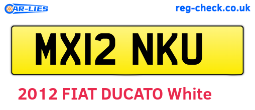 MX12NKU are the vehicle registration plates.