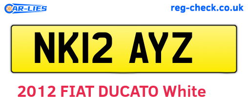 NK12AYZ are the vehicle registration plates.