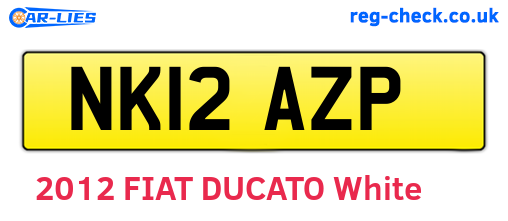 NK12AZP are the vehicle registration plates.