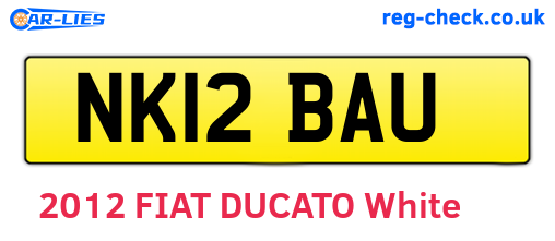NK12BAU are the vehicle registration plates.