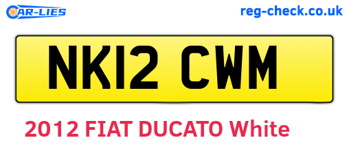 NK12CWM are the vehicle registration plates.