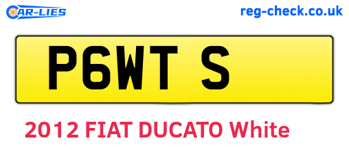 P6WTS are the vehicle registration plates.