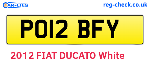 PO12BFY are the vehicle registration plates.