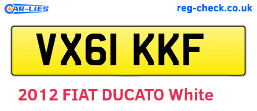 VX61KKF are the vehicle registration plates.