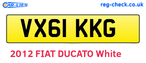 VX61KKG are the vehicle registration plates.