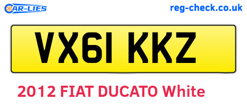 VX61KKZ are the vehicle registration plates.