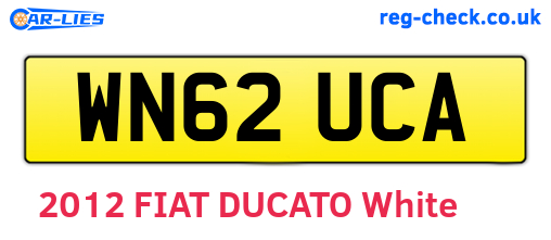 WN62UCA are the vehicle registration plates.