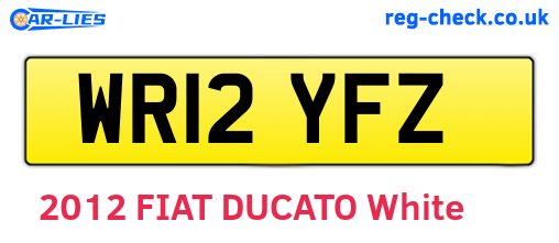 WR12YFZ are the vehicle registration plates.