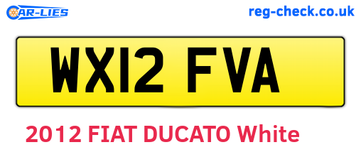 WX12FVA are the vehicle registration plates.