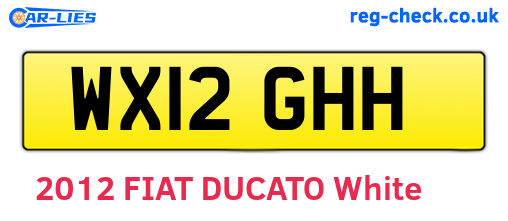 WX12GHH are the vehicle registration plates.