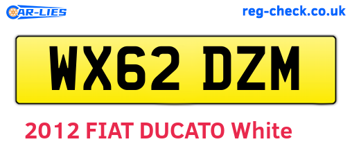 WX62DZM are the vehicle registration plates.