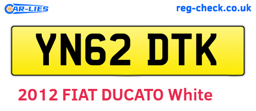 YN62DTK are the vehicle registration plates.