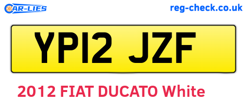 YP12JZF are the vehicle registration plates.