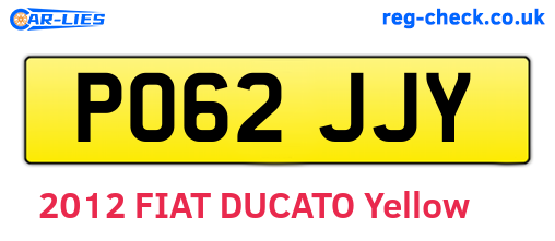PO62JJY are the vehicle registration plates.