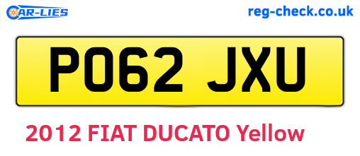PO62JXU are the vehicle registration plates.