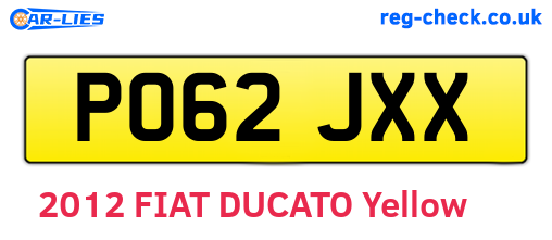 PO62JXX are the vehicle registration plates.