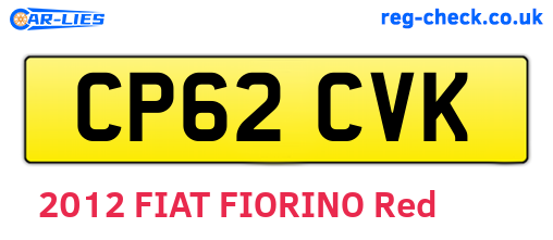 CP62CVK are the vehicle registration plates.