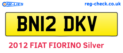 BN12DKV are the vehicle registration plates.
