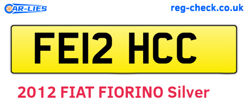 FE12HCC are the vehicle registration plates.