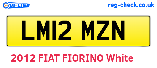 LM12MZN are the vehicle registration plates.