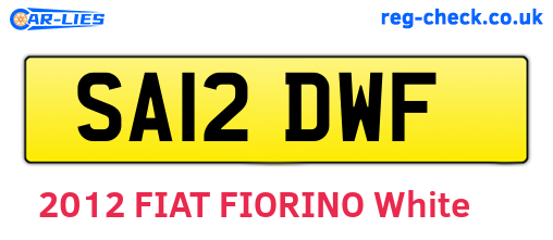 SA12DWF are the vehicle registration plates.