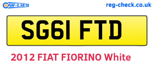 SG61FTD are the vehicle registration plates.