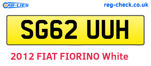 SG62UUH are the vehicle registration plates.