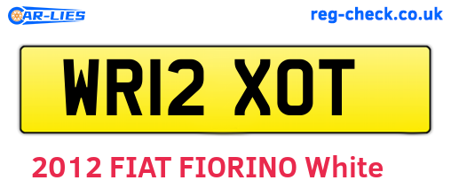 WR12XOT are the vehicle registration plates.