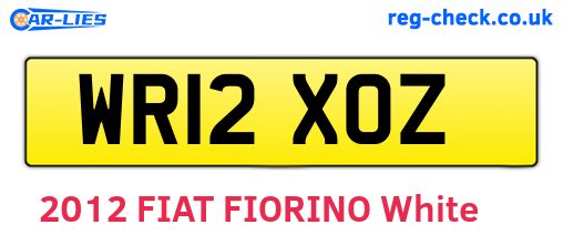 WR12XOZ are the vehicle registration plates.