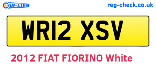 WR12XSV are the vehicle registration plates.