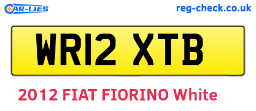 WR12XTB are the vehicle registration plates.