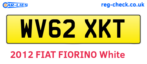 WV62XKT are the vehicle registration plates.