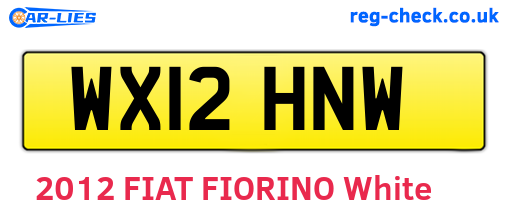 WX12HNW are the vehicle registration plates.