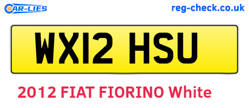 WX12HSU are the vehicle registration plates.