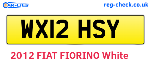 WX12HSY are the vehicle registration plates.