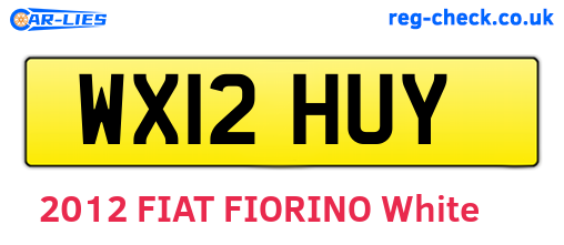 WX12HUY are the vehicle registration plates.