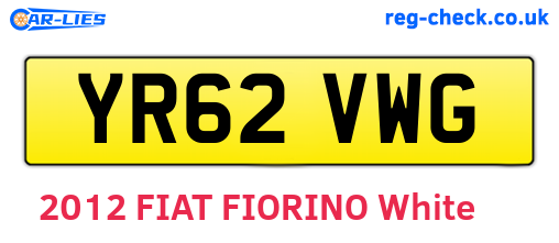 YR62VWG are the vehicle registration plates.