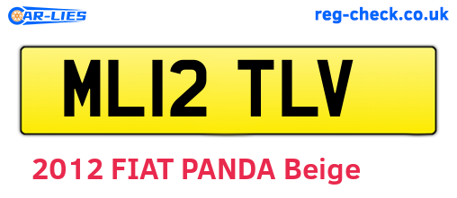 ML12TLV are the vehicle registration plates.