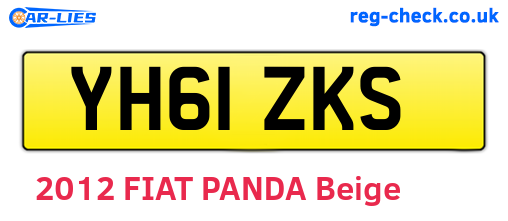 YH61ZKS are the vehicle registration plates.